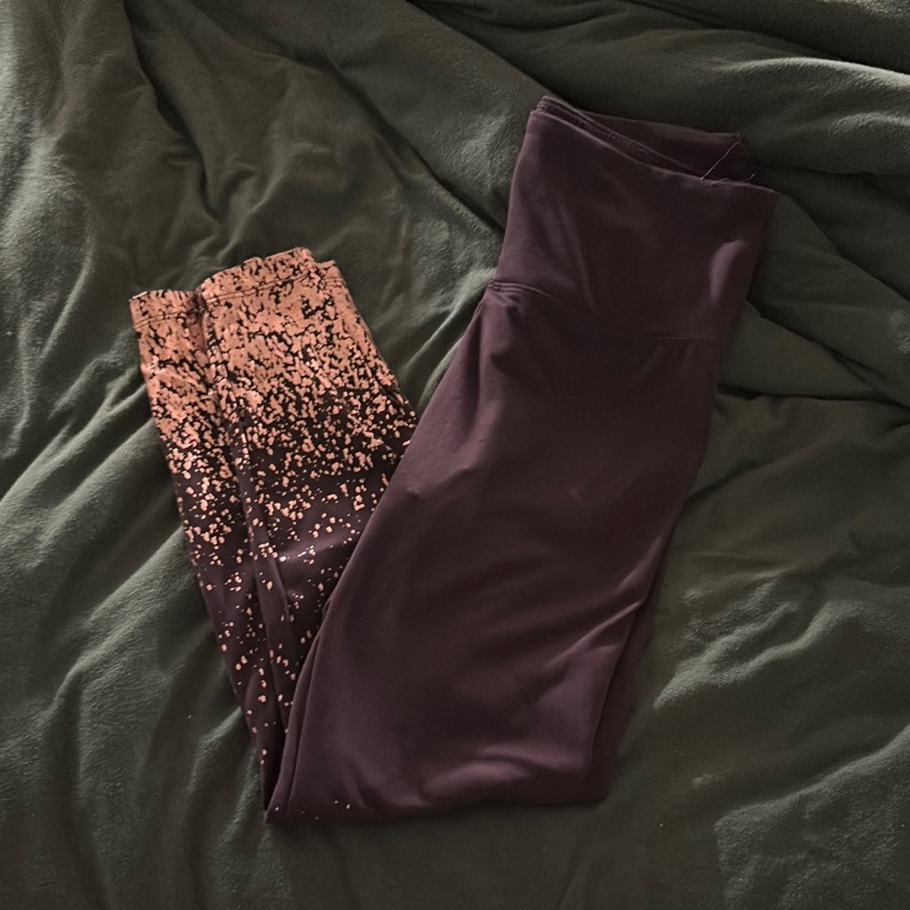 Marika Black and Pink Leggings